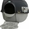 Merkloos Omega Paw Zelfreinigende Kattenbak Large Deluxe Zwart + Mat -Huisdierenserie Winkel 1064x1200
