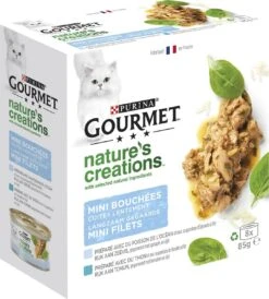 Gourmet Nature's Creations - Kattenvoer Natvoer - Zeevis - 48 X 85 Gr -Huisdierenserie Winkel 1081x1200