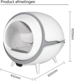 Merkloos Premium Kattenbak - Automatische - Zelfreinigende - Elektrische Kattenbak - Design Kattenbak -Huisdierenserie Winkel 1099x1200