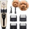 BYER Professionele Dieren Tondeuse Set - Voor Huisdieren Katten & Honden - Draadloos - Oplaadbare Pet Trimmer - Dog Tondeuze Clipper - 5 Standen & Vier Opzetkammen - Low Noise -Huisdierenserie Winkel 1129x1200