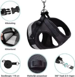 Merkloos Kattentuigje Met Looplijn | Zwart Kattenharnas | Easy Step In | Kattenriem | Kattenlijn | Kattentuig | Maat S 14 Merkloos Kattentuigje Met Looplijn | Zwart Kattenharnas | Easy Step In | Kattenriem | Kattenlijn | Kattentuig | Maat S -Huisdierenserie Winkel 1173x1200 3