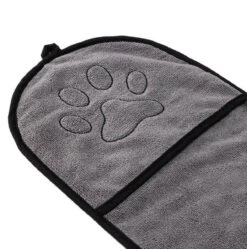 N4dogs – Hondenhanddoek – Honden Handdoek – Microvezel Handdoek – Handdoek Hond – Droogdoek Hond – Dierendeken – Sterk Absorberend – Handdoek Met Zakken - Grijs - 66 X 23 Cm -Huisdierenserie Winkel 1189x1200 1