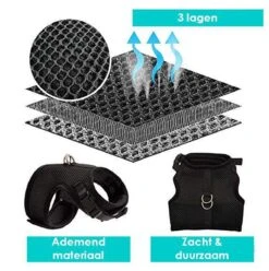 Zootic Kattentuigje Met Leiband Riem Kattenharnas Zwart Maat M Kat & Kitten - Halsomvang 20 Tot 26cm - Borstomvang 30 Tot 34cm -Huisdierenserie Winkel 1193x1200