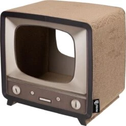 District 70 TELLY - Retro TV Krabmeubel - Instagrammable Kartonnen TV Voor Katten - 39 X 27 X 37 Cm -Huisdierenserie Winkel 1198x1200 9
