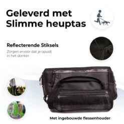 Canicross Looplijn Hond Met Heupriem Voor Hardlopen - Elastische Handsfree Hondenriem - Honden Trainingslijn - 150/200cm - Grijs -Huisdierenserie Winkel 1199x1200