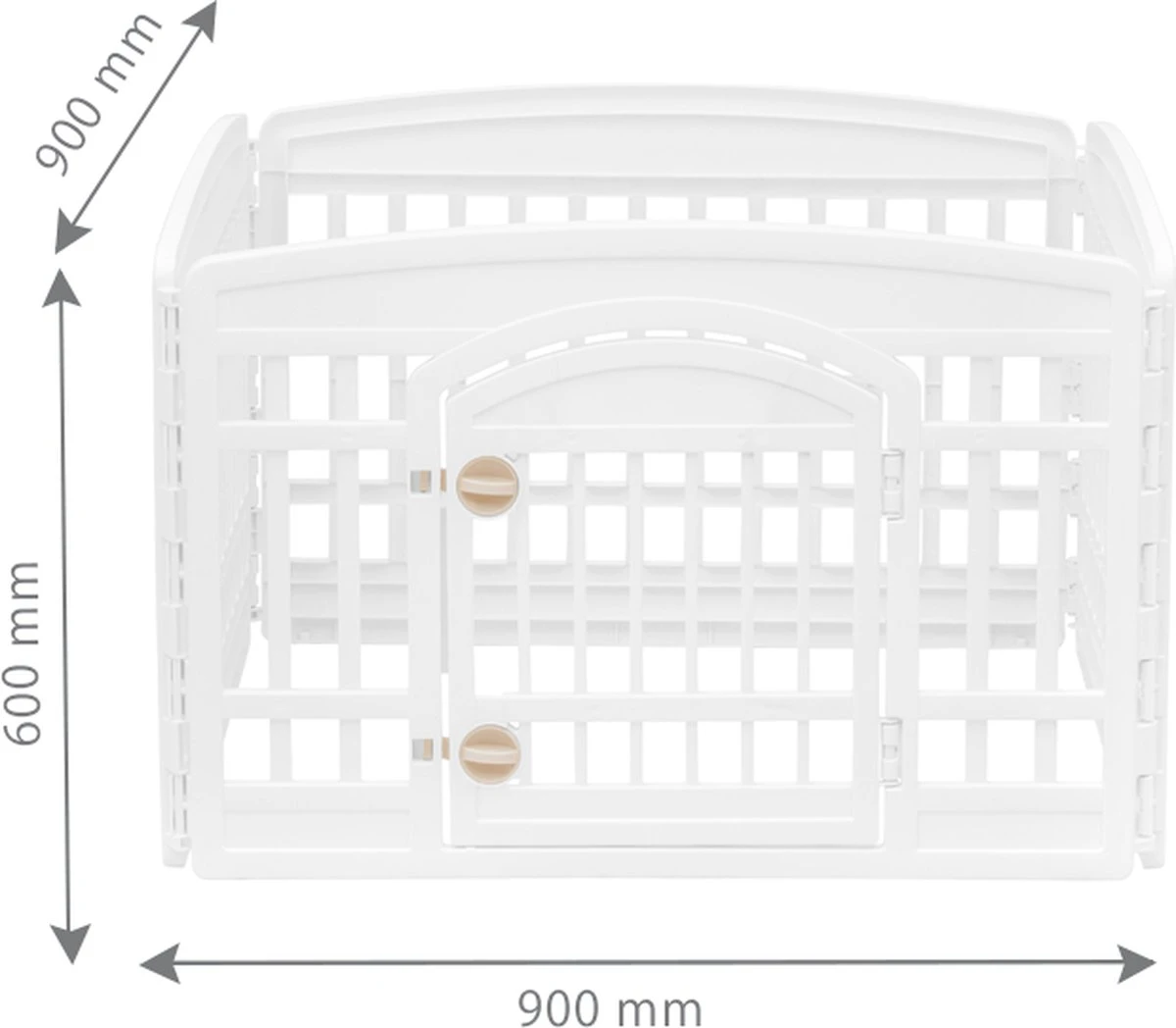 Iris Ohyama Puppy Ren CI-604E - Kunststof - Beige/Wit 4 Iris Ohyama Puppy Ren CI-604E - Kunststof - Beige/Wit - Afbeelding 2