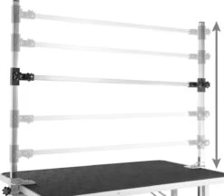 Tectake - Honden Trimtafel Met Twee Lussen - Zwart/zilver- 402893 -Huisdierenserie Winkel 1200x1051