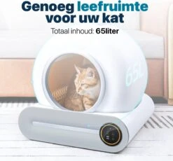 BOME Automatische Kattenbak - Zelfreinigende Kattenbak - Met App En Touchscreen - 65L -Huisdierenserie Winkel 1200x1117 3