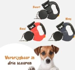 Dubbele Honden Riem – Leiband Hond – Hondenlijn – Looplijn Hond – 2 Honden – 3 Meter – Tot 12kg Per Hond – Reflecterende Lijnen – Met Zaklamp – 360° Draaien – Verstelbaar - Zwart -Huisdierenserie Winkel 1200x1120 3