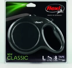 Flexi Rollijn New Classic Tape Large 8 M - Hondenriem - Zwart Tot 50kg -Huisdierenserie Winkel 1200x1129