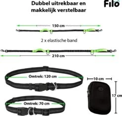 Filo Elastische Hondenriem Middel - Hardlopen En Wandelen - Hardloopriem Hond Handsfree Met Heuptasje - Looplijn Met Heupriem - Canicross Gordel Honden - Riemen - Heupgordel - Leiband -Huisdierenserie Winkel 1200x1142 5