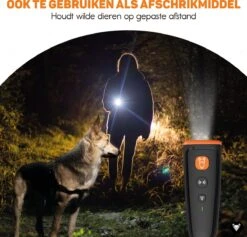 Vulpes Pets® Ultrasone Anti Blaf Apparaat – 3-in-1 Anti Blaf Apparaat Pro - Diervriendelijk & Zonder Schok - Alternatief Anti Blafband - Voor Kleine & Grote Honden - Audio - Flashlight - USB-Oplaadbaar -Huisdierenserie Winkel 1200x1153 5