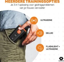 Vulpes Pets® Ultrasone Anti Blaf Apparaat – 3-in-1 Anti Blaf Apparaat Pro - Diervriendelijk & Zonder Schok - Alternatief Anti Blafband - Voor Kleine & Grote Honden - Audio - Flashlight - USB-Oplaadbaar -Huisdierenserie Winkel 1200x1157 1