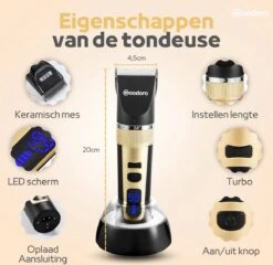 Woodoro Professionele 2-in-1 Hondentondeuse Voor Dikke Vacht – Draadloze Honden Tondeuse & Hondentrimmer – Stille Tondeuse Katten & Honden Trimset -Huisdierenserie Winkel 1200x1167