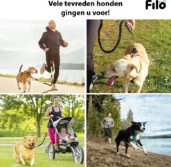 Filo Elastische Hondenriem Middel - Hardlopen En Wandelen - Hardloopriem Hond Handsfree Met Heuptasje - Looplijn Met Heupriem - Canicross Gordel Honden - Riemen - Heupgordel - Leiband -Huisdierenserie Winkel 1200x1171