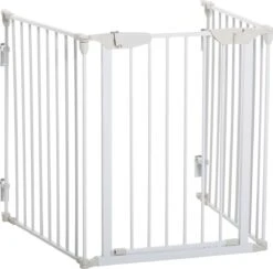 PawHut Afschermhek Voor Honden Veiligheidshek Hondenhek 3 Elementen Kunststof Wit D06-100V01 -Huisdierenserie Winkel 1200x1187
