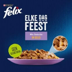 Felix Elke Dag Feest Mix Selectie In Gelei - Katten Natvoer - 80 X 85g -Huisdierenserie Winkel 1200x1193 6