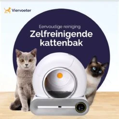Viervoeter™ Kattenbak Zelfreinigend – Automatische Kattenbak – Zelfreinigende Kattenbak – Anti-geur – 53x58x55cm – Bedienen Via App – 65 Liter -Huisdierenserie Winkel 1200x1196 5
