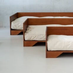 STUDIO ANIMAUX Hondenmand Met Katoenen Kussen (maat L) | 119 X 76,5 Cm | Hondenbed | Hondensofa | Hondenbank | Hout | Bruin -Huisdierenserie Winkel 1200x1200 131