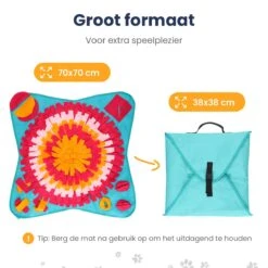 Snuffelmat 70x70cm Inclusief Rubberen Massage Bal & E-book - Speelmat Hond - Denkspel Hond - Puppy Speelgoed - Anti Schrok Mat - Honden Snoepjes - Cadeau Tip -Huisdierenserie Winkel 1200x1200 17
