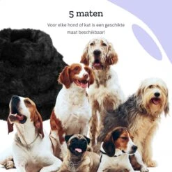 All 4 Pets Supply® Hondenmand Donut - Maat XL - Geschikt Voor Honden Tot 100 Cm - Hondenkussen - Zwart -Huisdierenserie Winkel 1200x1200 195
