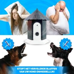 Vulpes Pets® Anti Blaf Apparaat Pro - Anti Blafband Voor Alle Honden - Luxe Hondentrainer - Diervriendelijk & Zonder Schok - Inclusief 9V Batterij - Waterbestendig - Ophangbaar - Instelbare Ultrasone Niveauregeling - 4 Standen -Huisdierenserie Winkel 1200x1200 259