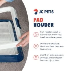 JC Pets Premium Pad Houder Met Rooster - Inclusief 20 Puppy Training Pads - Hondentoilet - Zindelijkheidstraining Hond -Huisdierenserie Winkel 1200x1200 317
