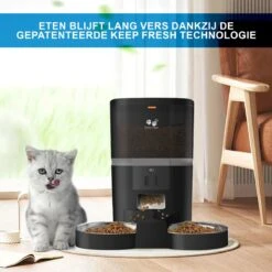 Pretty Paws QQ003 - Wifi Voermachine - Dubbele Voerbakjes - Zwart - Kat - 6L -Huisdierenserie Winkel 1200x1200 402