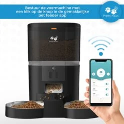 Pretty Paws QQ003 - Wifi Voermachine - Dubbele Voerbakjes - Zwart - Kat - 6L -Huisdierenserie Winkel 1200x1200 403
