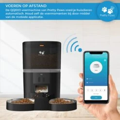 Pretty Paws QQ003 - Wifi Voermachine - Dubbele Voerbakjes - Zwart - Kat - 6L -Huisdierenserie Winkel 1200x1200 407