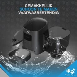 Pretty Paws PP005 Wifi Voerautomaat Zwart - Automatische Voerbak - Slimme Voerautomaat Met App - Instelbaar Voedingsschema - WIFI -Huisdierenserie Winkel 1200x1200 455