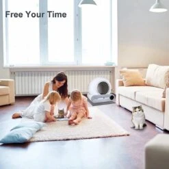 Merkloos Premium Kattenbak - Automatische - Zelfreinigende - Elektrische Kattenbak - Design Kattenbak -Huisdierenserie Winkel 1200x1200 465