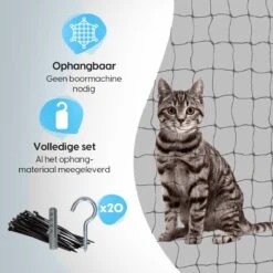 Kattennet Voor Balkon 4 X 10 M - Kattennet - Katten Gaas - Zwart 15 Kattennet Voor Balkon 4 X 10 M - Kattennet - Katten Gaas - Zwart -Huisdierenserie Winkel 1200x1200 494