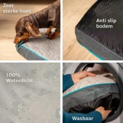 CozySense® - Orthopedisch Hondenkussen - Hondenkussen 60 X 40 Cm - Ook Geschikt Als Benchkussen & Hondenbed - Hondenkussen Bank - Traagschuim - Waterdicht - Wasbare Hoes - Maat S -Huisdierenserie Winkel 1200x1200 51