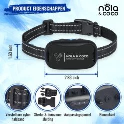 Nola & Coco® Oplaadbare Anti Blafband - 4 Kleuren - Zonder Schok - Waterdichte Diervriendelijke Blaf Halsband - Opvoedingshalsband - Voor Grote En Kleine Honden - Lichte Vibratie En Geluid - 3 Tot 60kg -Huisdierenserie Winkel 1200x1200 70