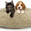 Behave Donut Hondenmand - Hondenkussen - Hondenbed - Kattenmand - Fluffy - Donut - 50cm - Beige -Huisdierenserie Winkel 1200x681
