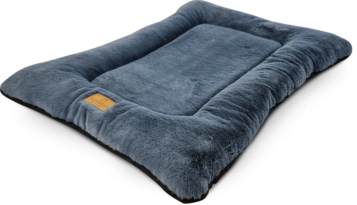 Topmast Soft Pluche Benchmat - Comfort Benchkussen - Grijs - Large - 92 X 61 X 8 Cm - Voor Honden - Hondenkussen