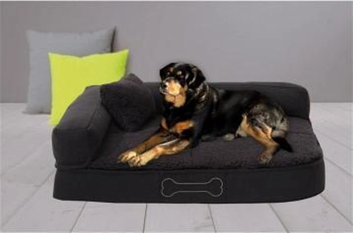 Sun Garden Pallina Orthopedisch Hondenkussen 120x80x27cm Antraciet/Grijs 10 Sun Garden Pallina Orthopedisch Hondenkussen 120x80x27cm Antraciet/Grijs - Afbeelding 8