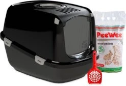 PeeWee Kattenbak XXL EcoDome Startpakket - Zwart - 66,5 X 48,5 X 46,5 Cm 19 PeeWee Kattenbak XXL EcoDome Startpakket - Zwart - 66,5 X 48,5 X 46,5 Cm -Huisdierenserie Winkel 1200x820