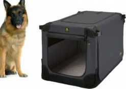 Maelson Soft Kennel - Robuuste Hondenbench Van Zacht Materiaal - Opvouwbare Kennel Met Stevig Stalen Binnenframe - Zwart/antraciet - XXS / XS / S / M / L / XL / XXL - 72 S -Huisdierenserie Winkel 1200x854