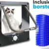BFreshPets Kattenluik + Massageborstel - Met Tunnel - 4 Vergrendelingsstanden - Weersbestendig - Maat L - Zwart - 27 X 24 Cm -Huisdierenserie Winkel 1200x946 1