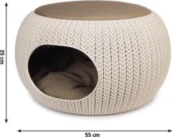 Curver Cozy Pet Home - Kattenmand - Crème - Ø 55 Cm -Huisdierenserie Winkel 1200x958 3