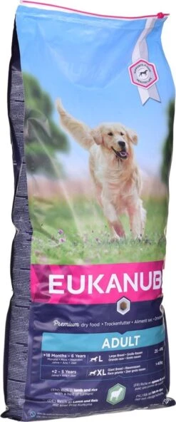 Eukanuba Dog Adult Large Breed Lam/Rice - 12 KG -Huisdierenserie Winkel 501x1200