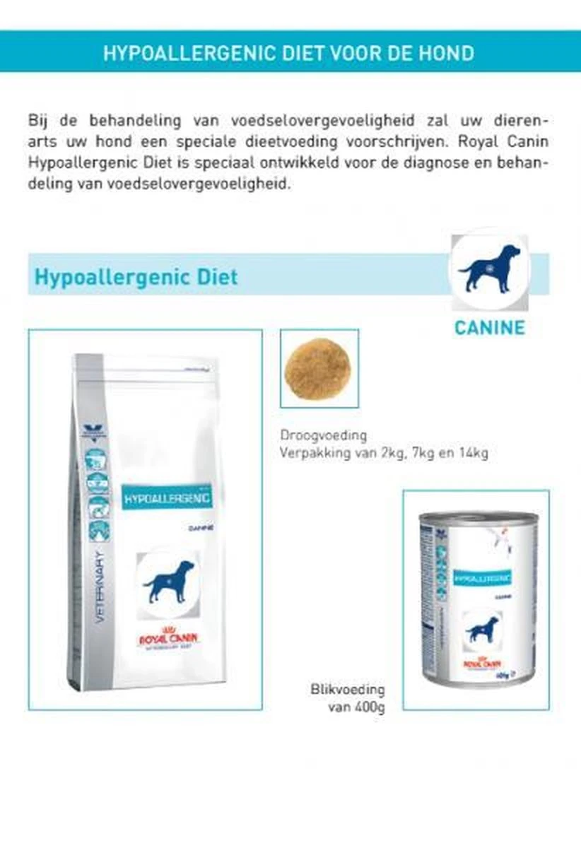 Royal Canin Hypoallergenic - Hondenvoer - 14 Kg 6 Royal Canin Hypoallergenic - Hondenvoer - 14 Kg - Afbeelding 4