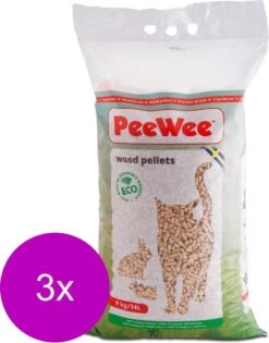 Peewee Houtkorrels Kattenbakvulling - 3 X 9 Kg (27 Kg, 42l) 8 Peewee Houtkorrels Kattenbakvulling - 3 X 9 Kg (27 Kg, 42l) -Huisdierenserie Winkel 942x1200